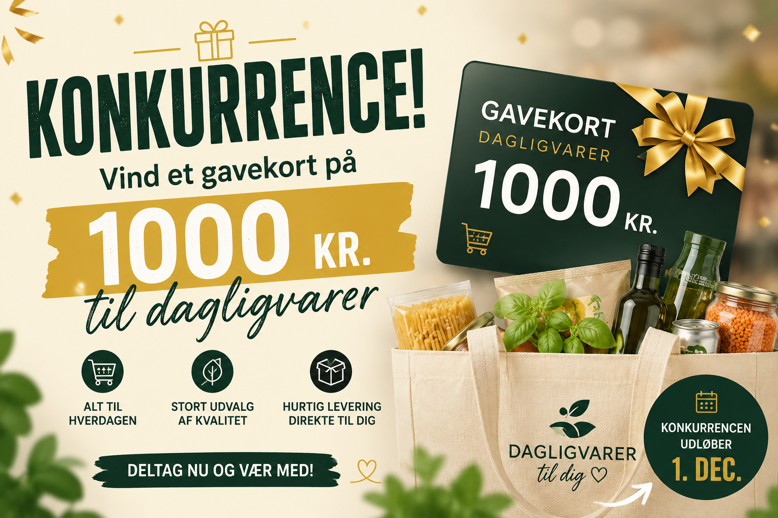Vind et gavekort til Dagligvarer